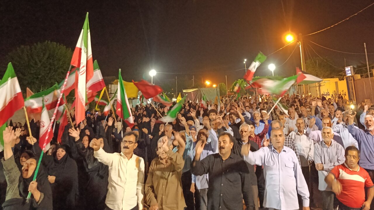 تجمع چرامی‌ها در شب صد و چهارم در حمایت از جبهه مقاومت
